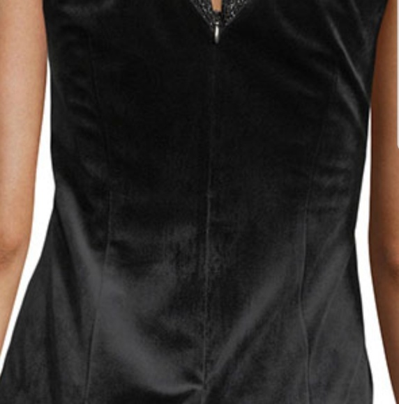Elie Tahari Mikaya Velvet Dress Black - Picture 6 of 8